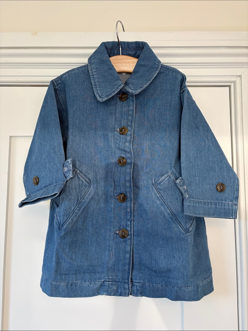 Arket Kids - Denim Button-Up Coat - Blue
